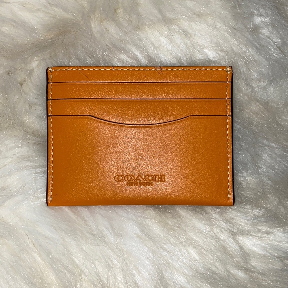 BRAND NEW Coach Orange Card Holder